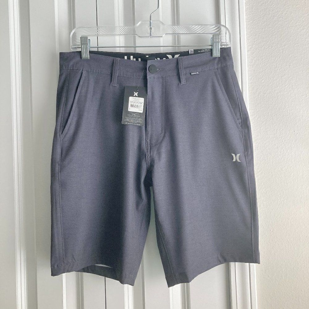 Hurley Men's Hybrid printed walk shorts 4-way stretch Gray NWT size 28